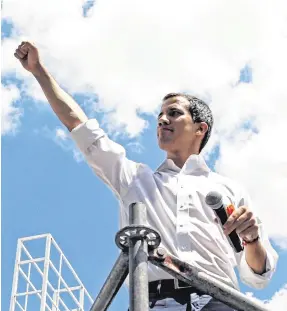  ?? PHOTO: GETTY ?? Rallying cry: Opposition leader Juan Guaidó during a meeting with volunteers to coordinate humanitari­an aid in Caracas, Venezuela.