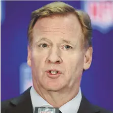  ?? AP PHOTO ?? GOODELL: Send your complaints to this guy.