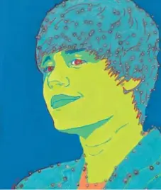  ?? VIKTOR MITIC ?? Green, shot up portrait of Justin Bieber went missing from a TIFF exhibit.