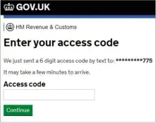  ??  ?? BELOW Prepare to be on the phone with HMRC a while if you want to change a 2FA mobile number