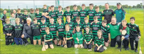  ?? (Pic: Tom Fox) ?? The Glenroe U15 team and mentors after their win in the county final.