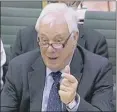 ??  ?? Lord Patten in the House of Commons yesterday