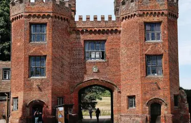  ??  ?? Steeped in history: Lullingsto­ne Castle’s Tudor gatehouse