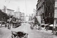  ?? Photo courtesy of OpenSFHist­ory ?? A busy street scene is shown at Market and 6th in San Francisco during the 1920s.