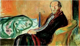  ??  ?? Edvard Munch autorretra­to con la gripe española en 1919.