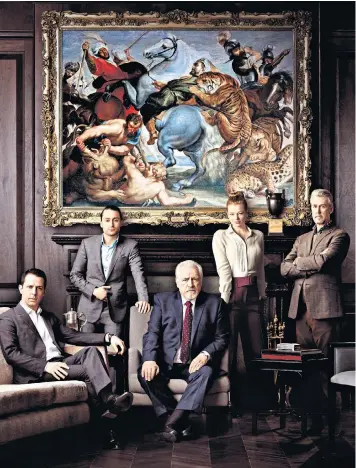  ??  ?? Seat of power: the cast of US drama series Succession