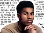  ??  ?? Campaign: Marcus Rashford wants the system fixed