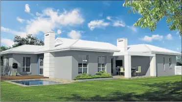  ??  ?? An artist’s impression of two of the home styles that will be available for the single residentia­l units. Buyers of these units will also have a variety of fixtures and fittings to choose from.