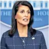  ??  ?? Nikki Haley