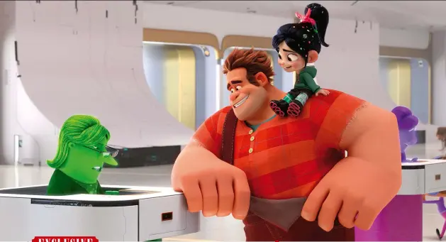  ??  ?? Returning buddies Ralph and Vanellope, voiced by John C. Reilly and Sarah Silverman, go internet exploring. WEB BRoWSERS