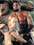  ??  ?? CO-STAR 2 With Emilia Clarke in telly epic Game of Thrones