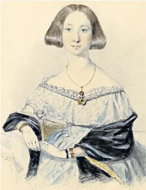  ??  ?? Emily BulwerLytt­on is believed to have taken an overdose of laudanum; her letters were found in Knebworth’s archives, below left