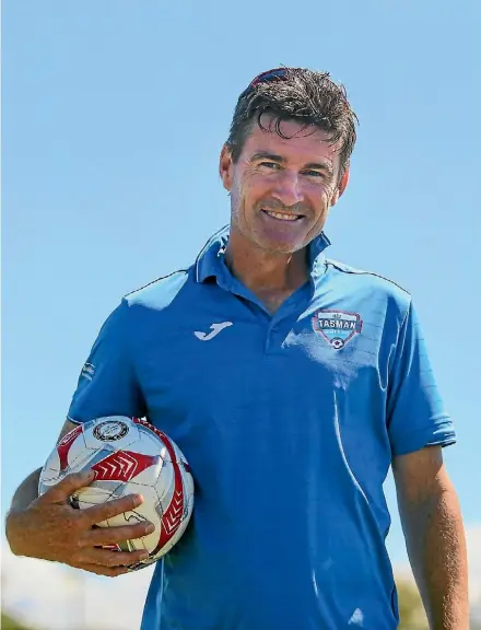 ?? PHOTO: PHILLIP ROLLO/FAIRFAX NZ ?? Nelson Bays Football developmen­t officer Diarmuid Brazendale.