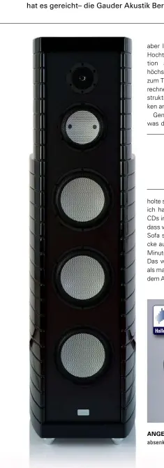  ??  ?? ANGEPASST: Der Bass lässt sich über diese kleine Brücke um 1,5 dB anheben oder absenken. So kann man den Lautsprech­er an die räumlichen Gegebenhei­ten anpassen.