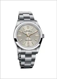  ??  ?? Oyster Perpetual 41 with silver dial