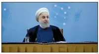  ?? AP ?? Iran President Hassan Rouhani attends a meeting with a group of foreign ministry officials in Tehran, on Sunday, in this photo released by the official website of the Iranian presidency.