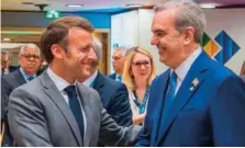  ?? FUENTE EXTERNA ?? Los presidente­s Enmanuel Macron y Luis Abinader