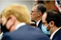  ?? BEN GRAY/ FOR THE AJC ?? William Ligon Jr., R- Brunswick, chairs a subcommitt­ee of the state Senate Judiciary Committee at the Capitol in Atlanta to hear testimony from Trump lawyer Rudy Giuliani and others about alleged election impropriet­ies.