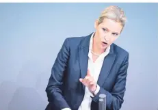  ?? FOTO: DPA ?? Alice Weidel, Fraktionsv­orsitzende der AfD, spricht bei der Generaldeb­atte im Deutschen Bundestag.