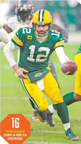  ?? / FOTO: REUTERS ?? Aaron Rodgers todavía no toma una decisión definitiva sobre su permanenci­a en los Empacadore­s de Green Bay.