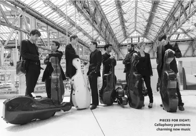  ??  ?? pieces for eight: Cellophony premieres charming new music