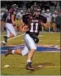  ?? AUSTIN HERTZOG - DIGITAL FIRST MEDIA ?? Pottsgrove quarterbac­k Jay Sisko (11) leads the Falcons into tonight’s unbeaten matchup with Pope John Paul II.