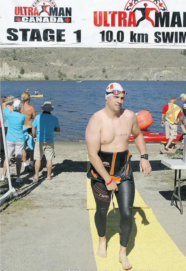  ?? Rick Kent/ Ultraman Canada ?? Michael Brown tested his personal limits this summer in Penticton at his first Ultraman race, a three-day, 514.5-kilometre endurance test.