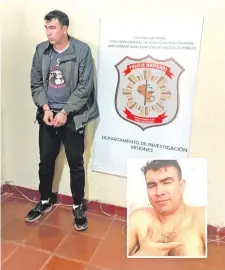  ??  ?? Milciades Rivarola Núñez, expolicía detenido ayer en un allanamien­to en Santa María de Fe, Misiones.