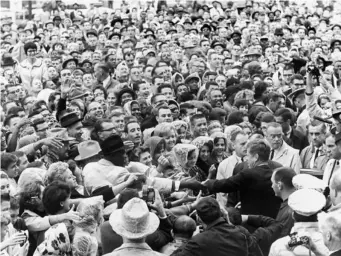  ??  ?? Kennedy at a rally in Fort Worth, Texas, just hours before he was assassinat­ed on 22 November 1963