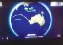  ?? (Courtesy) ?? THE PATH of El Al’s direct 17-hour flight to Perth that landed on Tuesday.