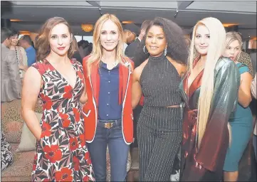  ??  ?? Jennifer Love Hewitt (left to right), Fox CEO Dana Walden, Angela Bassett, and Meghan Trainor attend the Fox Summer TCA 2018 All-Star Party at Soho House on Thursday in West Hollywood, California. — AFP photo