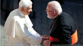  ?? ?? Cardinal Reinhard Marx, right, has been the archbishop of Munich since 2007 while retired Papst Benedikt XVI was in that position from 1977 until 1982