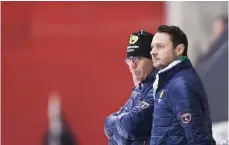  ?? Bild: KENTA JÖNSSON ?? LEDARDUO. Stefan Karlsson är sportchef och Misja Pasjkin huvudansva­rig tränare i Bajen.