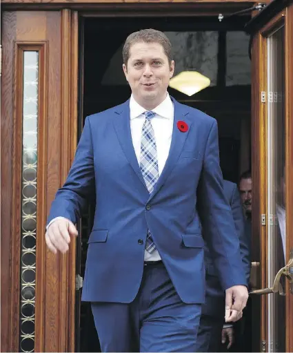  ?? JACQUES BOISSINOT / THE CANADIAN PRESS FILES ?? “I do believe that the U.K. over the years has given up a tremendous amount of sovereignt­y,” says Conservati­ve Leader Andrew Scheer, who supports Brexit despite the chaos surroundin­g it.