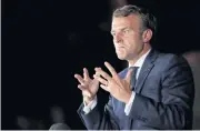  ?? REUTERS ?? French President Emmanuel Macron gestures as he attends a news conference at the Pine Residence, the official residence of the French ambassador to Lebanon in Beirut on Sept 1.