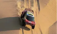  ?? Picture: REUTERS ?? DOWNHILL CHARGE: Sebastien Loeb has started the Dakar Rally’s final week with a third victory of the campaign