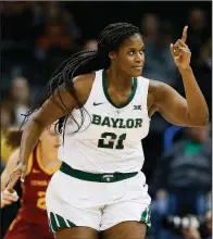  ?? AP/ALONZO ADAMS ?? The presence of 6-8 center Kalani Brown (21) makes Baylor a legitimate threat to win the NCAA women’s championsh­ip. Unlike past years when Connecticu­t was the overwhelmi­ng favorite to win it all, this year there are several different teams that could win the championsh­ip.