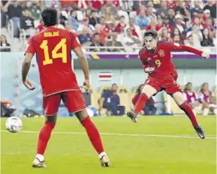  ?? //AFP ?? El futbolista del Barça Gavi participó en la mayor goleada firmada por España en una fase final de la Copa del Mundo anotando el quinto gol de la noche contra Costa Rica. Un partido que ya es parte de la historia del fútbol español