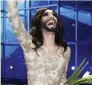  ?? Bild: ERLEND AAS ?? UPPRÖR TURKAR. Conchita Wurst tog hem Eurovision­segern 2014.