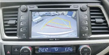  ?? — RUSSELL PURCELL/DRIVING.CA FILES ?? According to the Insurance Institute for Highway Safety, the latest generation of rearview cameras can reduce crashes by 17 per cent.