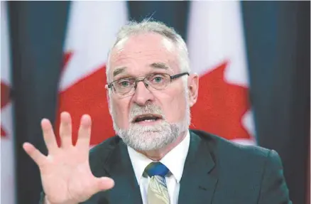  ?? SEAN KILPATRICK LA PRESSE CANADIENNE ?? Le vérificate­ur général du Canada, Michael Ferguson, a déposé mardi à Ottawa un rapport dévastateu­r pour l’Agence du revenu du Canada.