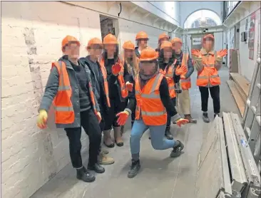  ??  ?? Picture posted on social media shows students posing inside the Mack as renovation work goes on in November 2017