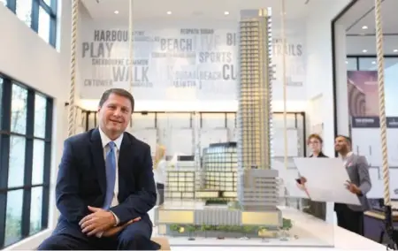  ?? VINCE TALOTTA/TORONTO STAR ?? Dominic Tompa, president of City Lights Realty, says the developmen­t has generated more interest than he’s seen on any other project he can recall.
