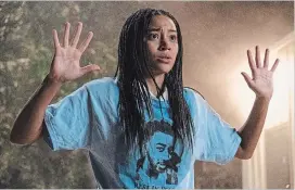  ?? ERIKA DOSS TNS ?? Amandla Stenberg delivers an unerring performanc­e in the film "The Hate U Give."