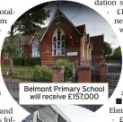  ??  ?? Belmont Primary School will receive £157,000