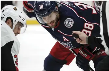  ?? Tribune News Service ?? Boone Jenner is now the longest-tenured member of the Columbus Blue Jackets after several departures of veterans over the past couple of season. Columbus opens the season Thursday.
