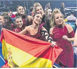  ?? RTVE ?? Blanca Paloma con sus bailaoras tras un ensayo en Eurovisión