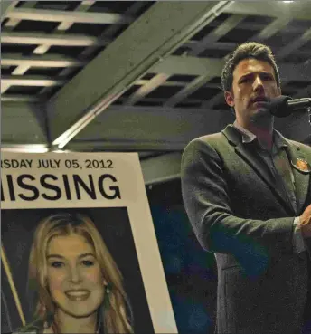  ??  ?? Ben Affleck stars in domestic noir Gone Girl with Rosamund Pike