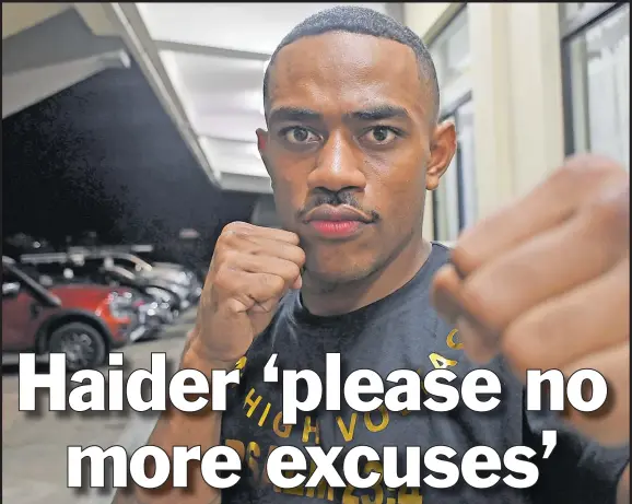  ?? Picture: JONACANI LALAKOBAU ?? Mikaele Ravalaca during the Blue Water Boxing Promotion at the Vodafone Arena in Suva on Saturday.