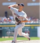  ?? CARLOS OSORIO / AP ?? Boston Red Sox starting pitcher Rick Porcello throws a pitch during the first inning of a baseball game against the Detroit Tigers on Sunday